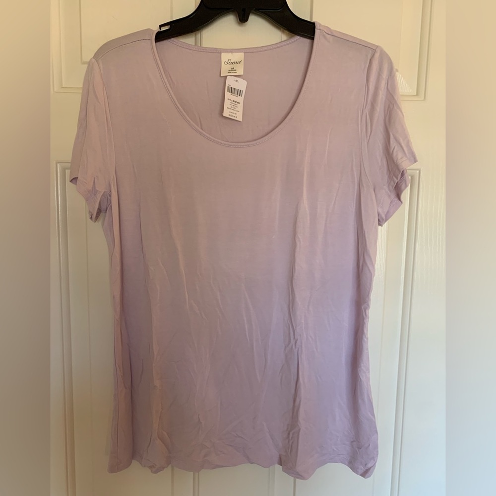 NWT SOMA Lilac soft sleep/casual shirt size Medium - Picture 3 of 4